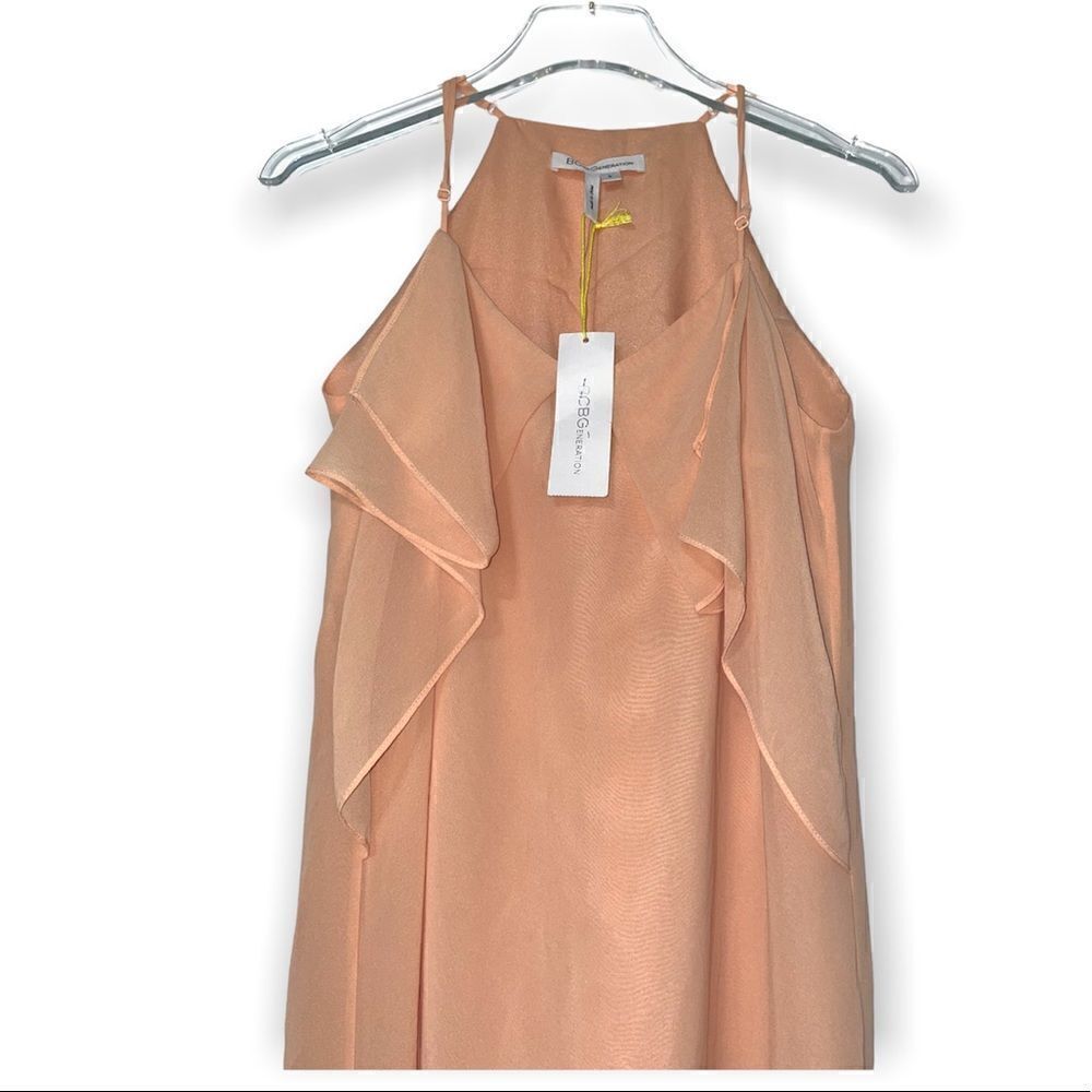 ‎BCBGeneration Chiffon Slip Dress Blush Color Size Small - Picture 2 of 8